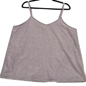 Torrid Lace‎ Cami Tank Top Beige V Neck Adjustable Straps Plus Size